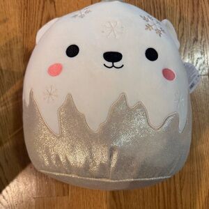 Squishmallows White and Silver Holiday Plush